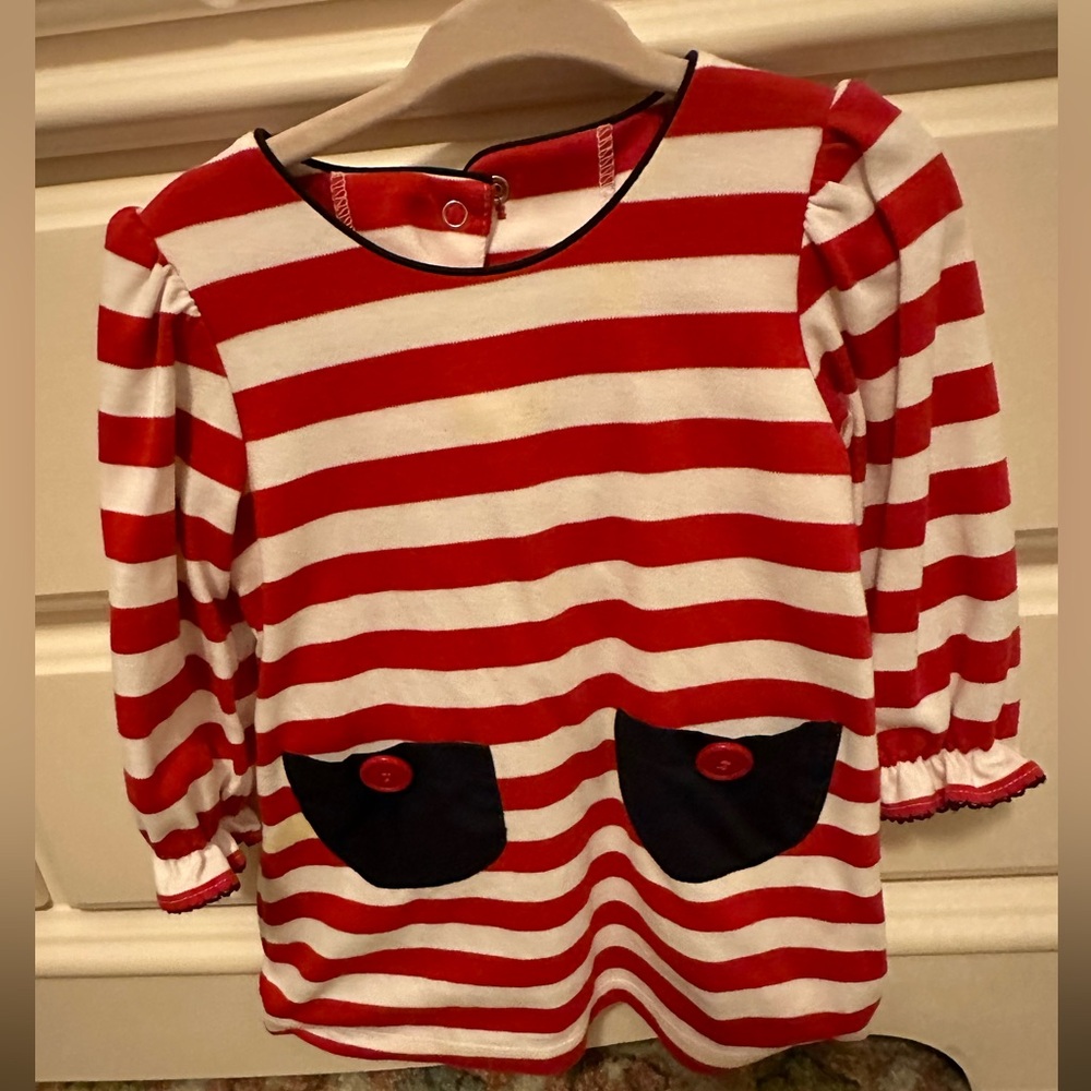 TBBC Patty Playground dress - Richmond red stripe with Nantucket navy
